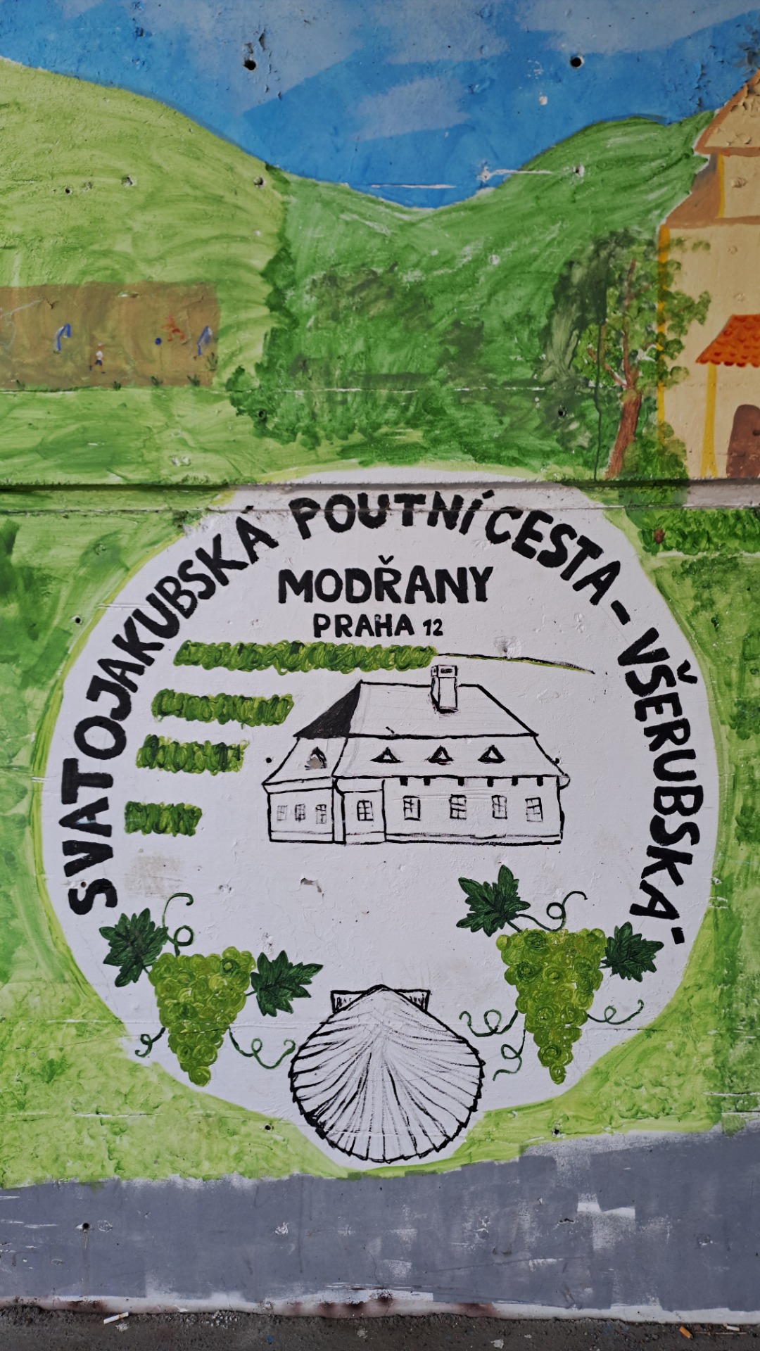 v podchodu u vlaku v Modřanech